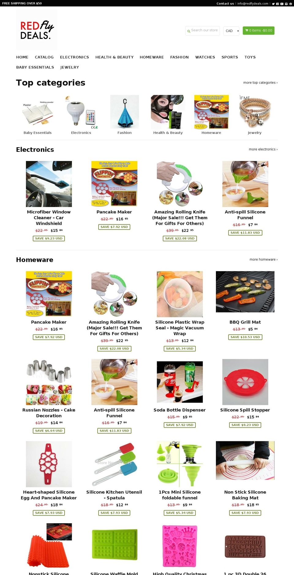 redflydeals.com — Shopify storefront screenshot