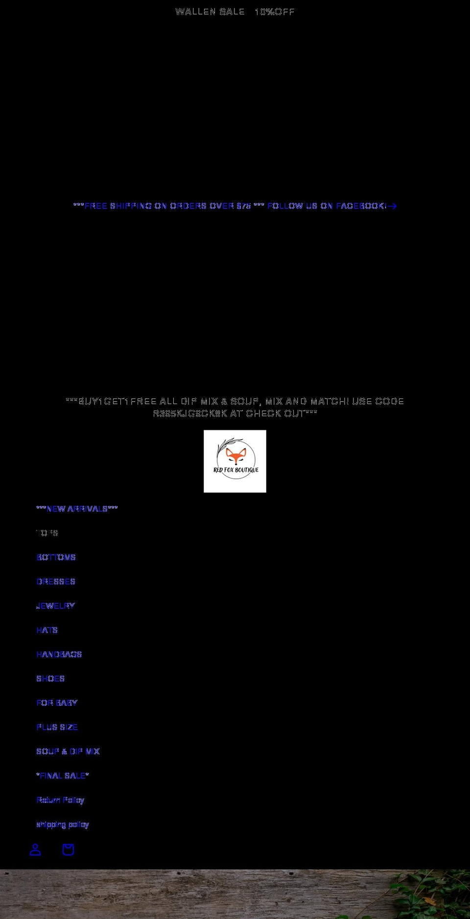 redfoxboutique.com shopify website screenshot