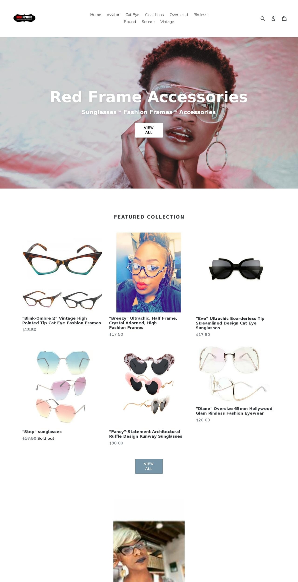redframeaccessories.com shopify website screenshot