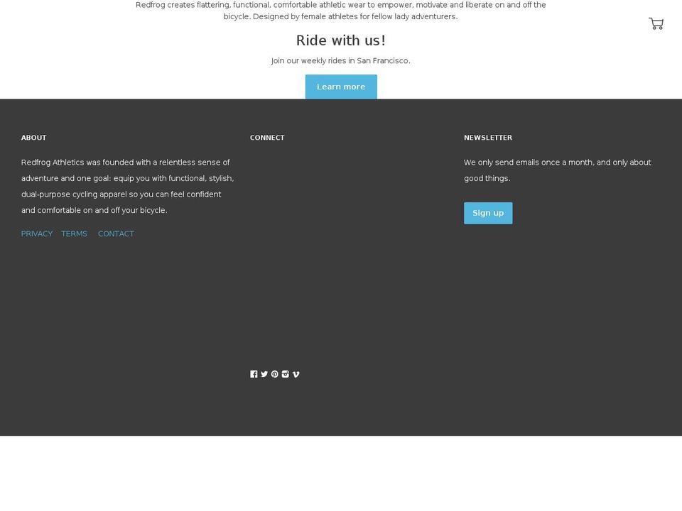 redfrogathletics.com shopify website screenshot