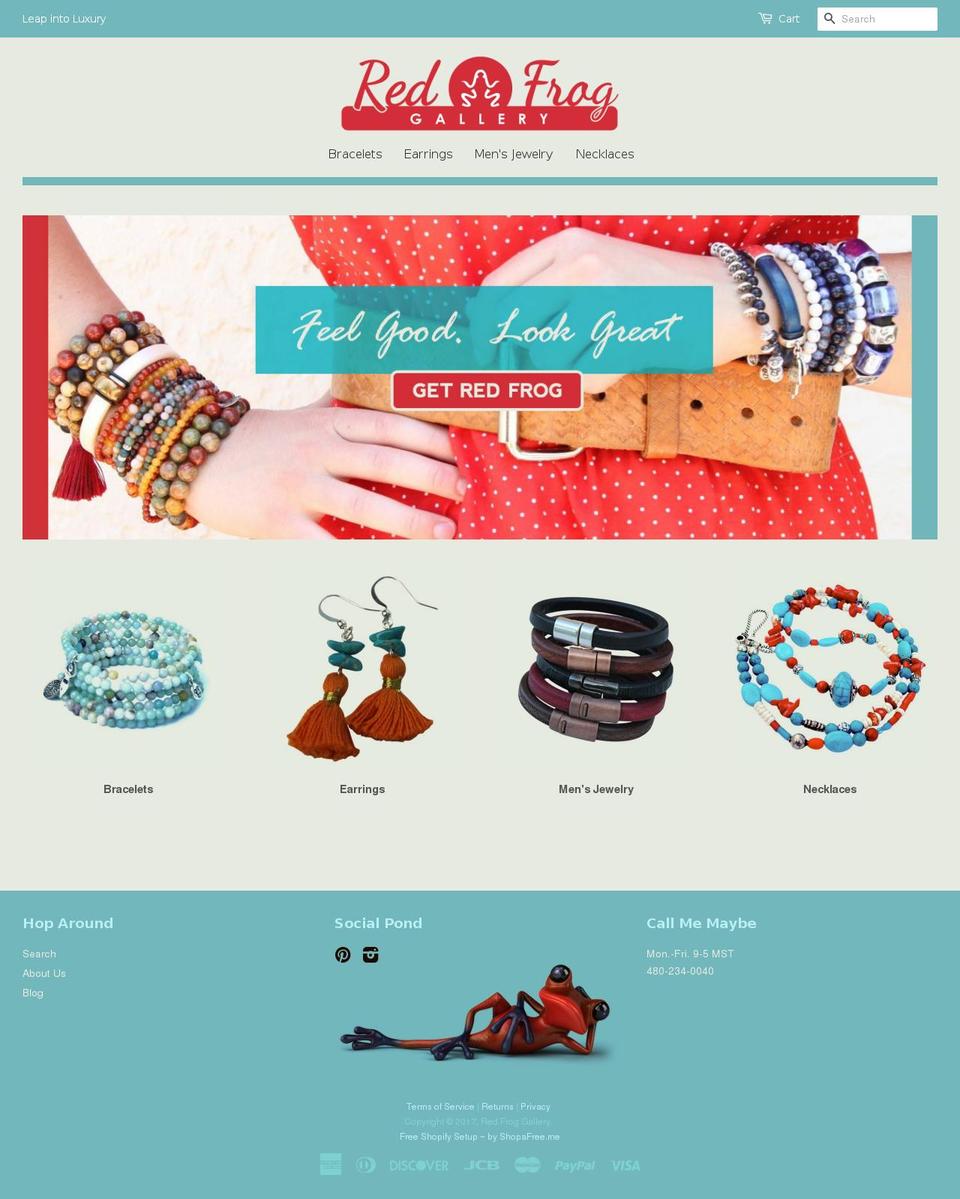 redfroggallery.biz shopify website screenshot