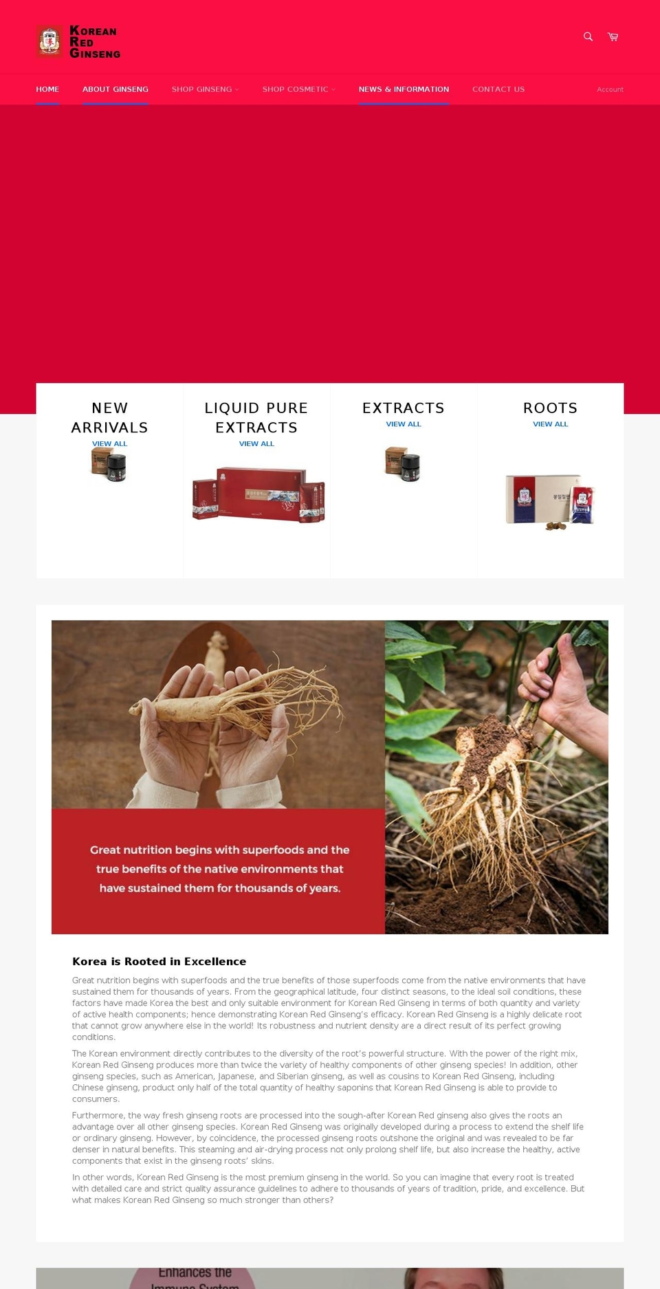 redginsengstore.com — Shopify storefront screenshot