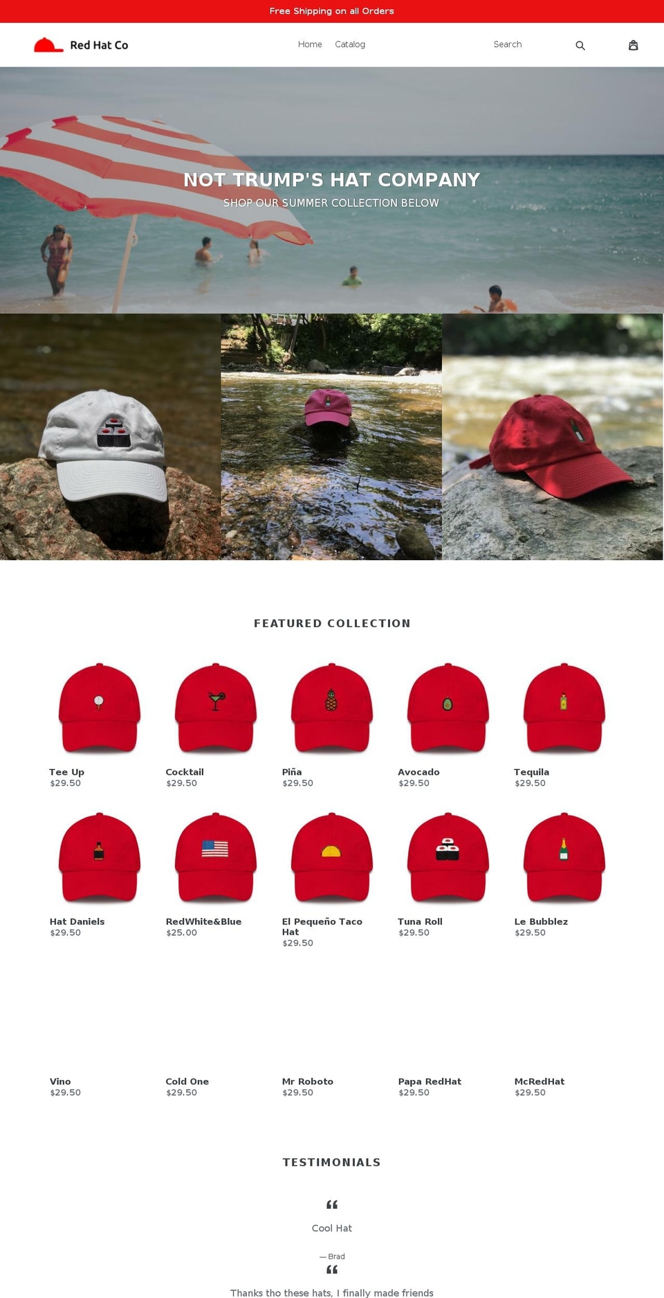 redhatco.com — Shopify storefront screenshot
