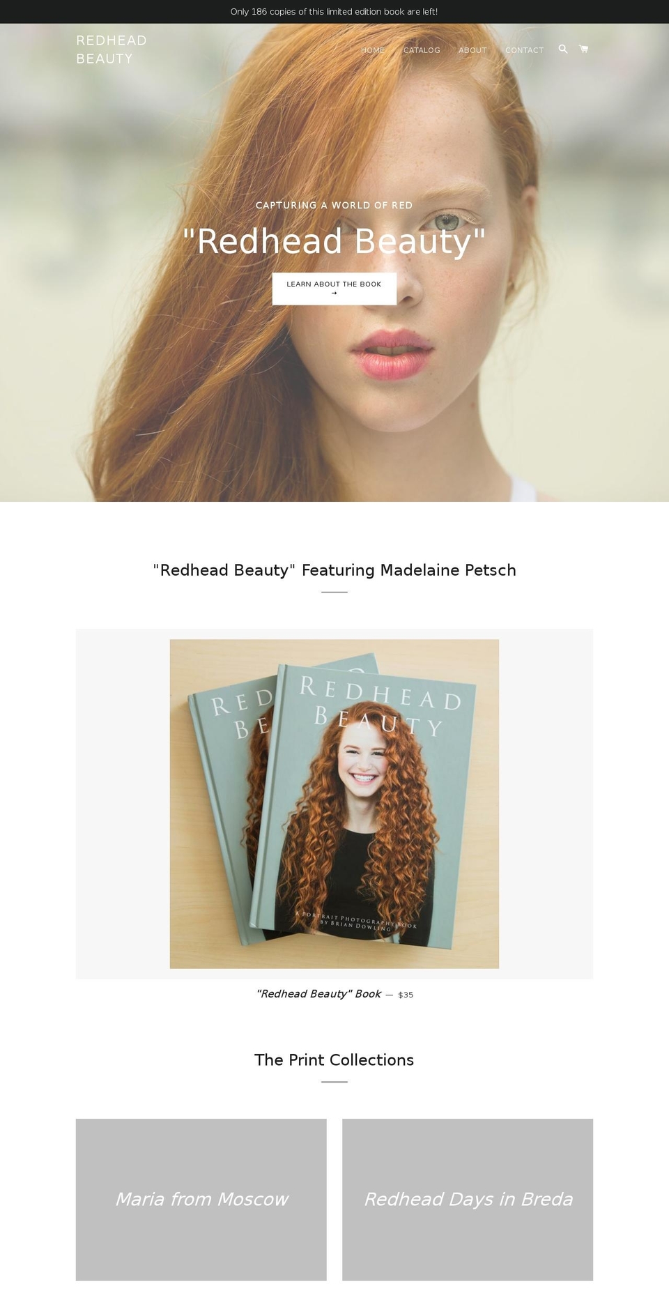 redheadbeauty.org shopify website screenshot