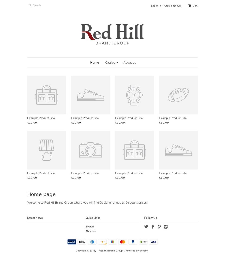 redhillbrandgroup.com — Shopify storefront screenshot