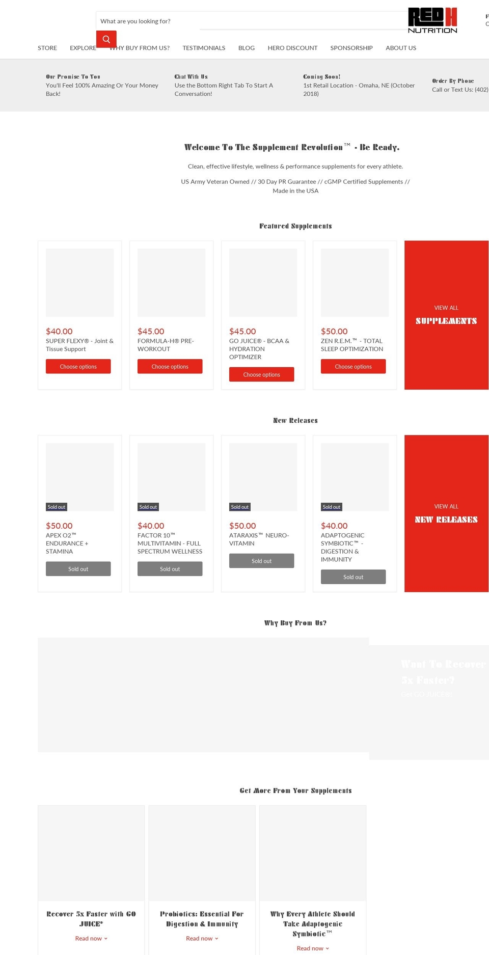 redhshop.com — Shopify storefront screenshot