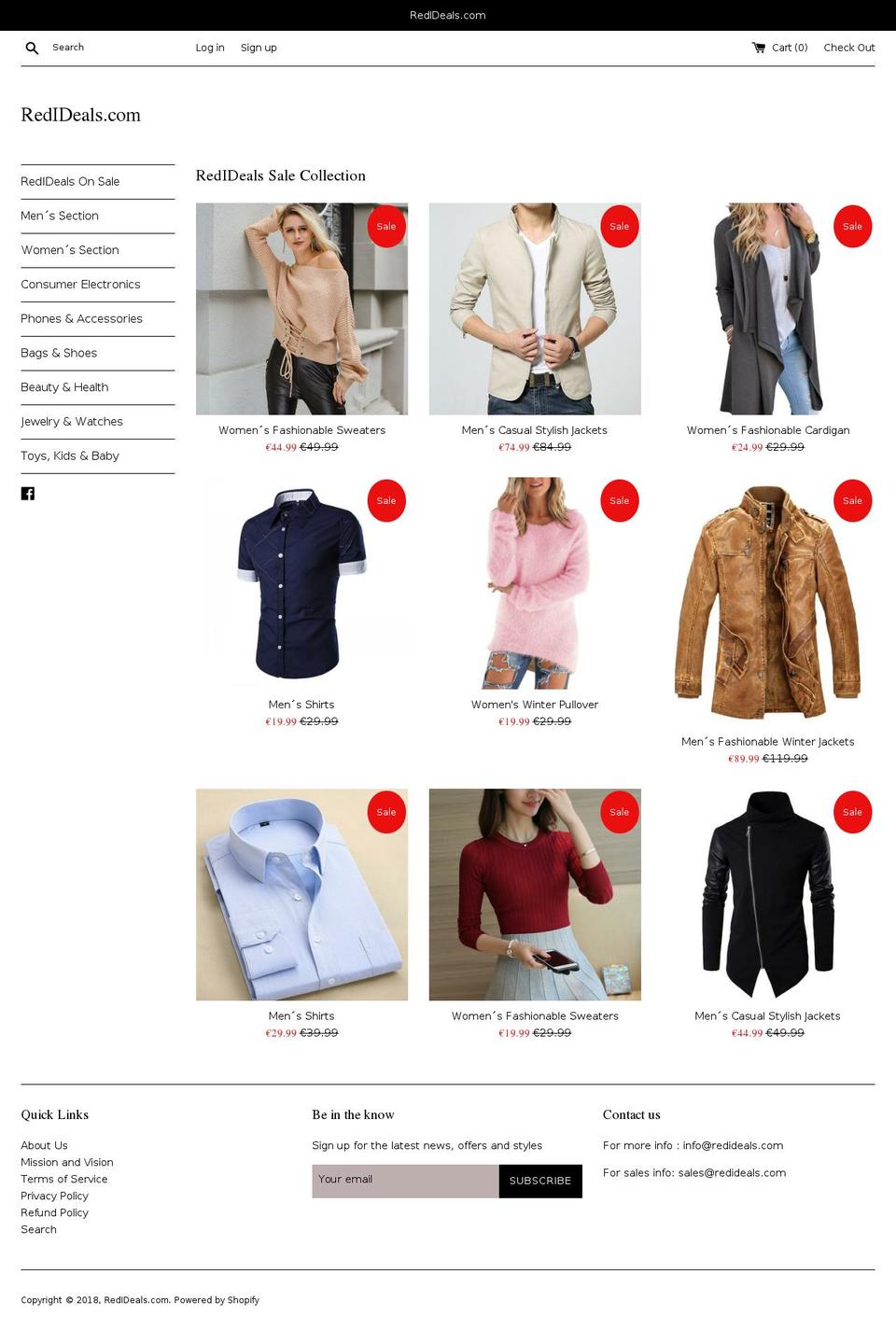 redideals.com — Shopify storefront screenshot