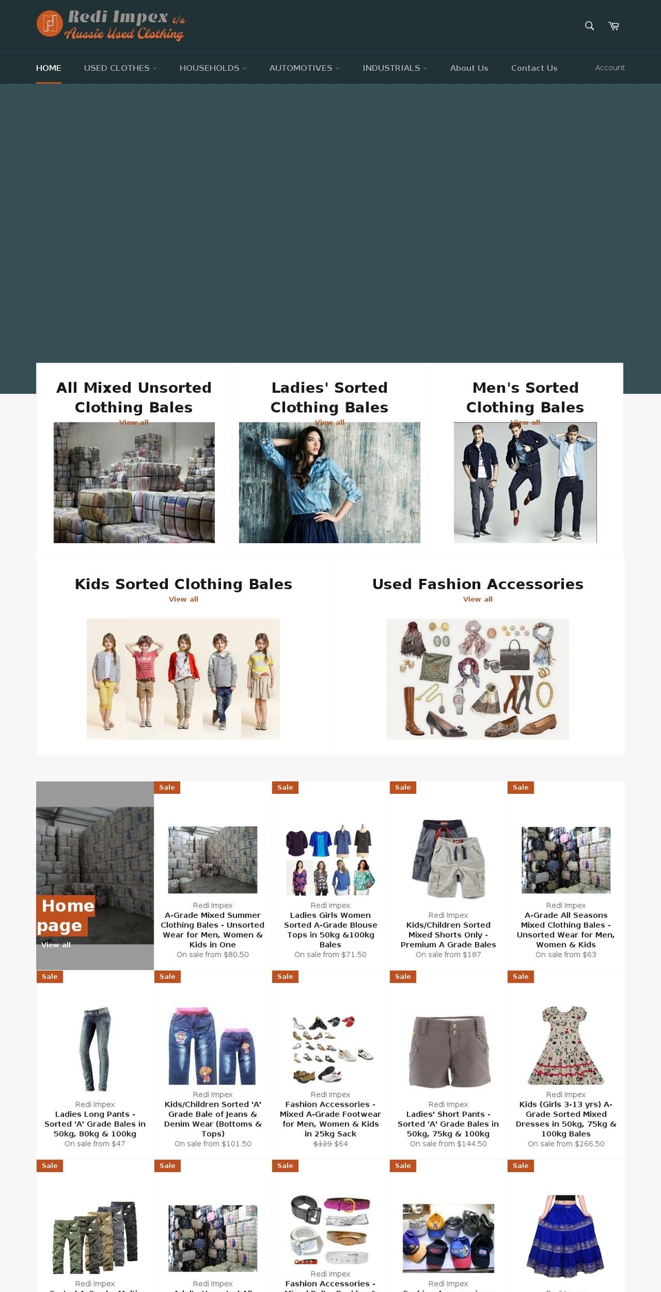 rediimpex.com shopify website screenshot