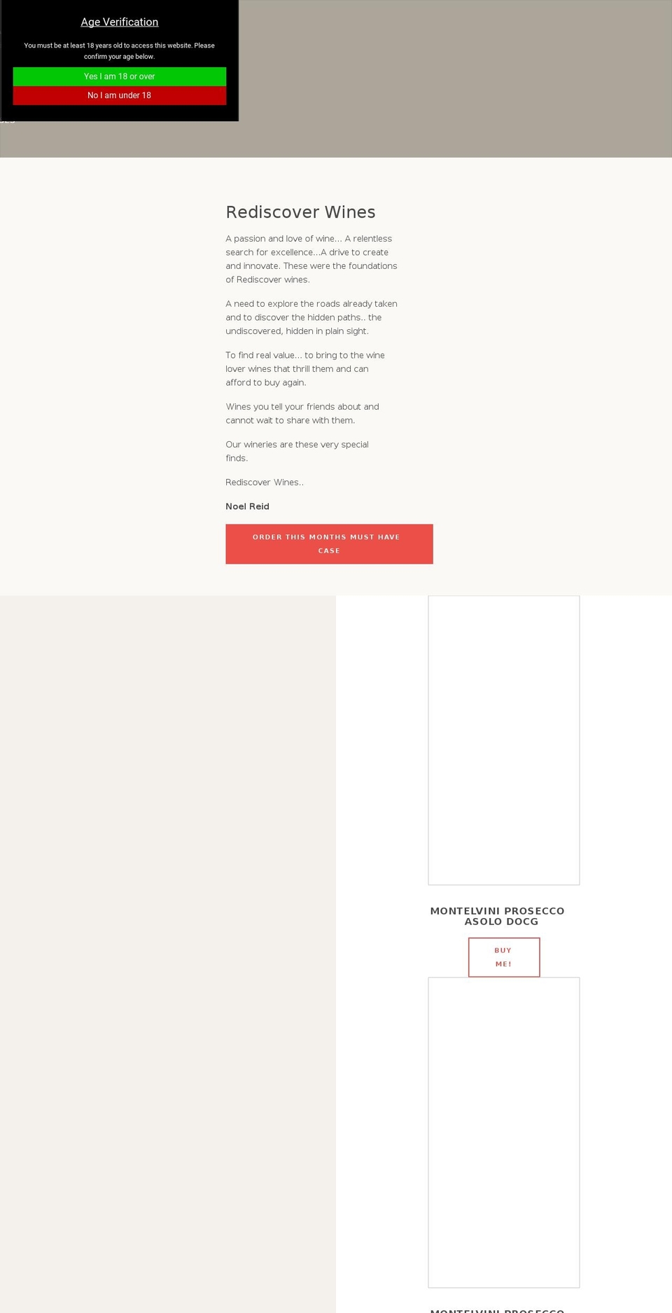 rediscoverwines.co.uk shopify website screenshot