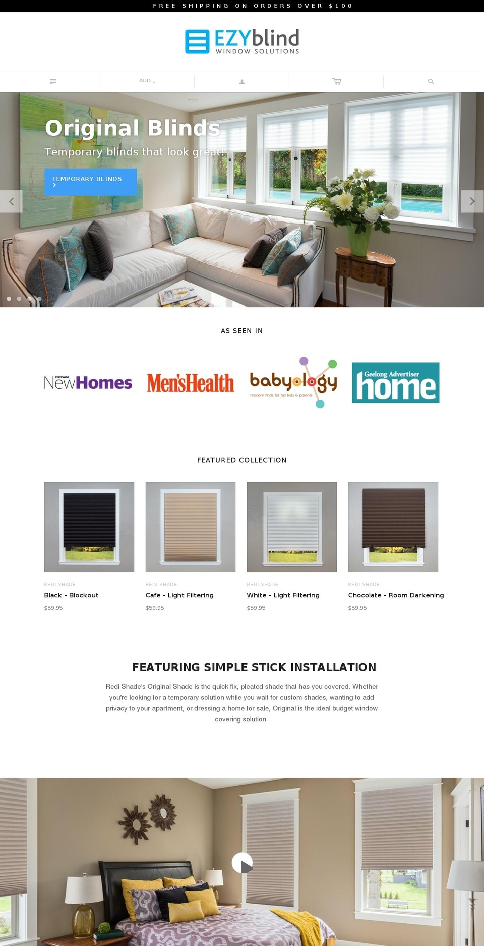 redishade.com.au shopify website screenshot