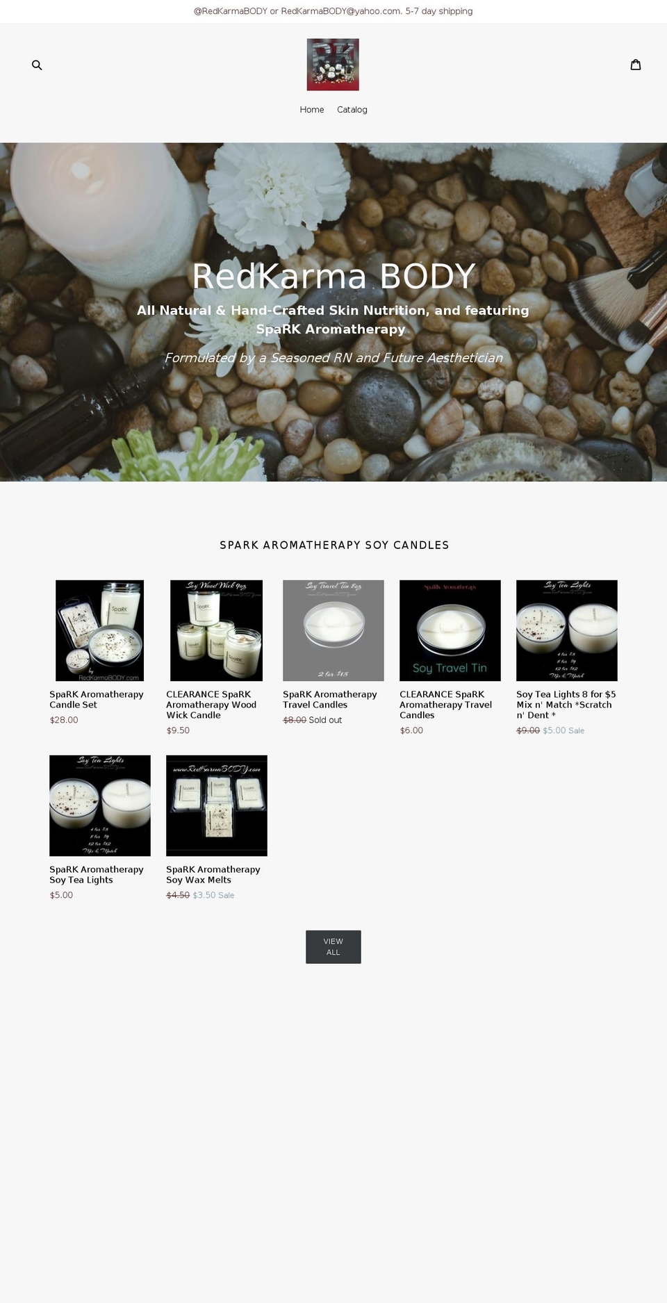 redkarmabody.com — Shopify storefront screenshot