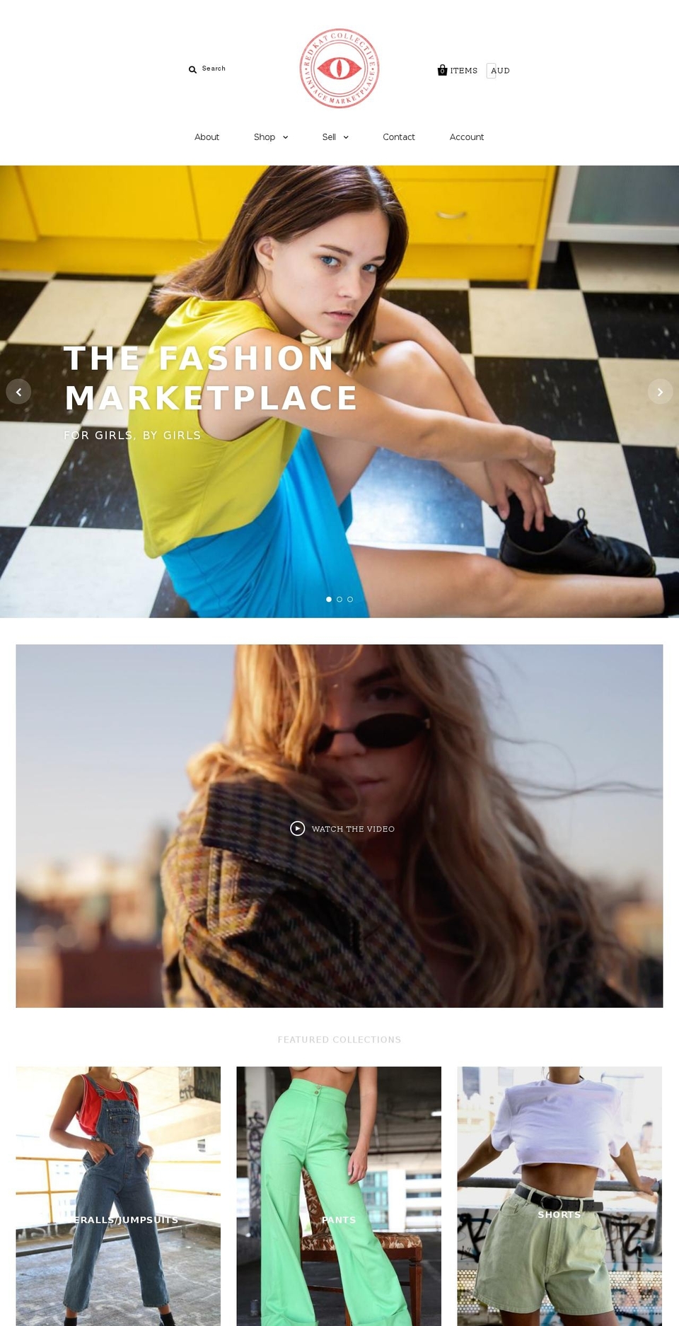 redkatcollective.com shopify website screenshot