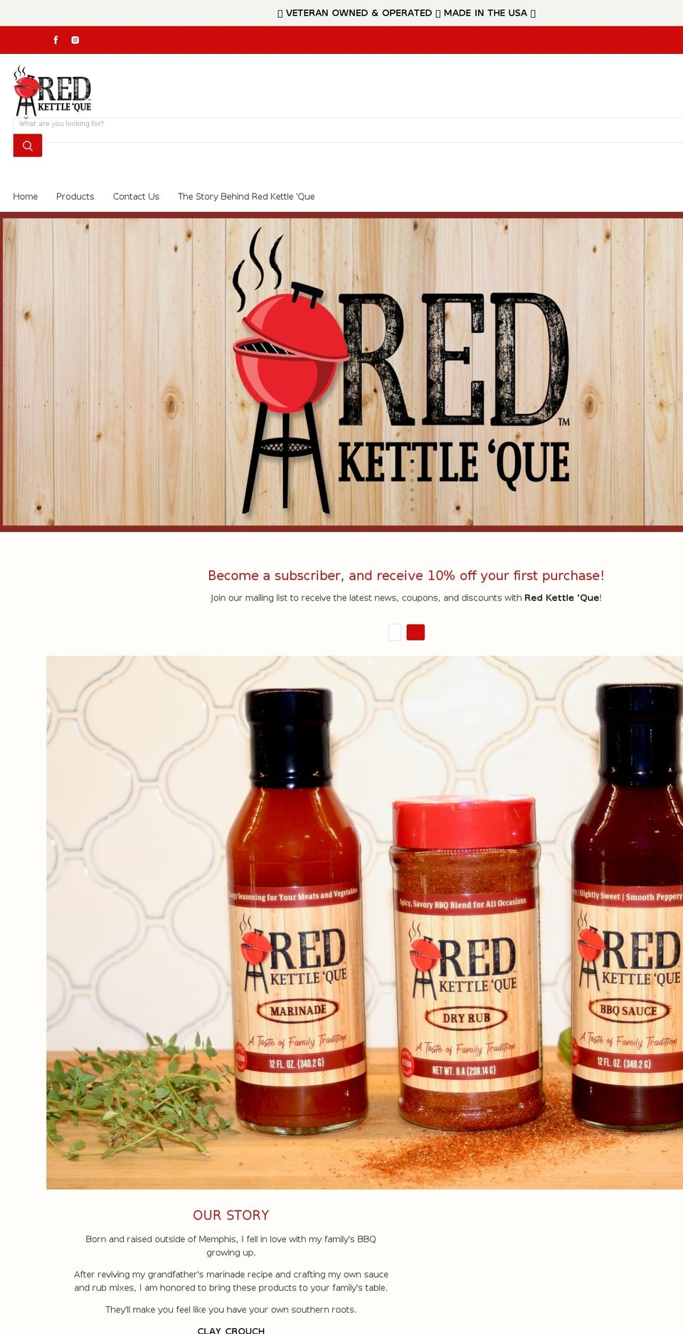 redkettleque.com shopify website screenshot