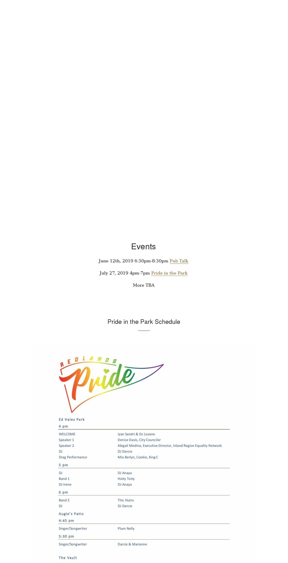 redlandspridemonth.com shopify website screenshot