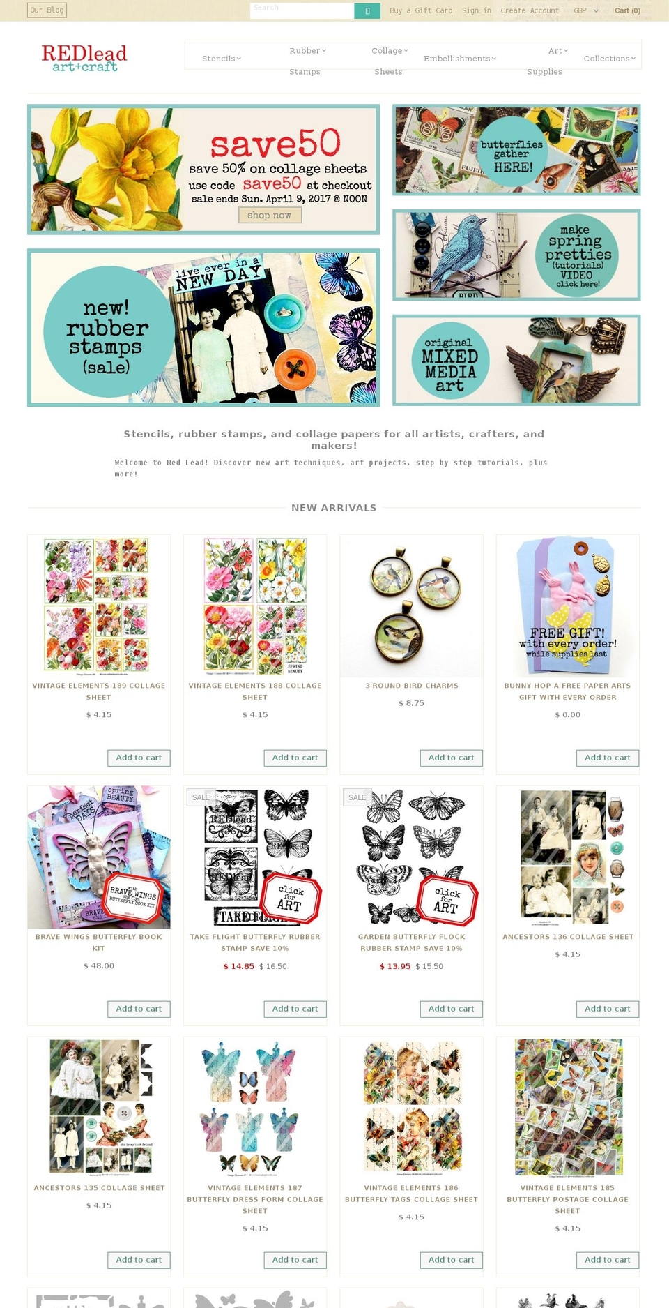 redleadpaperworks.com shopify website screenshot