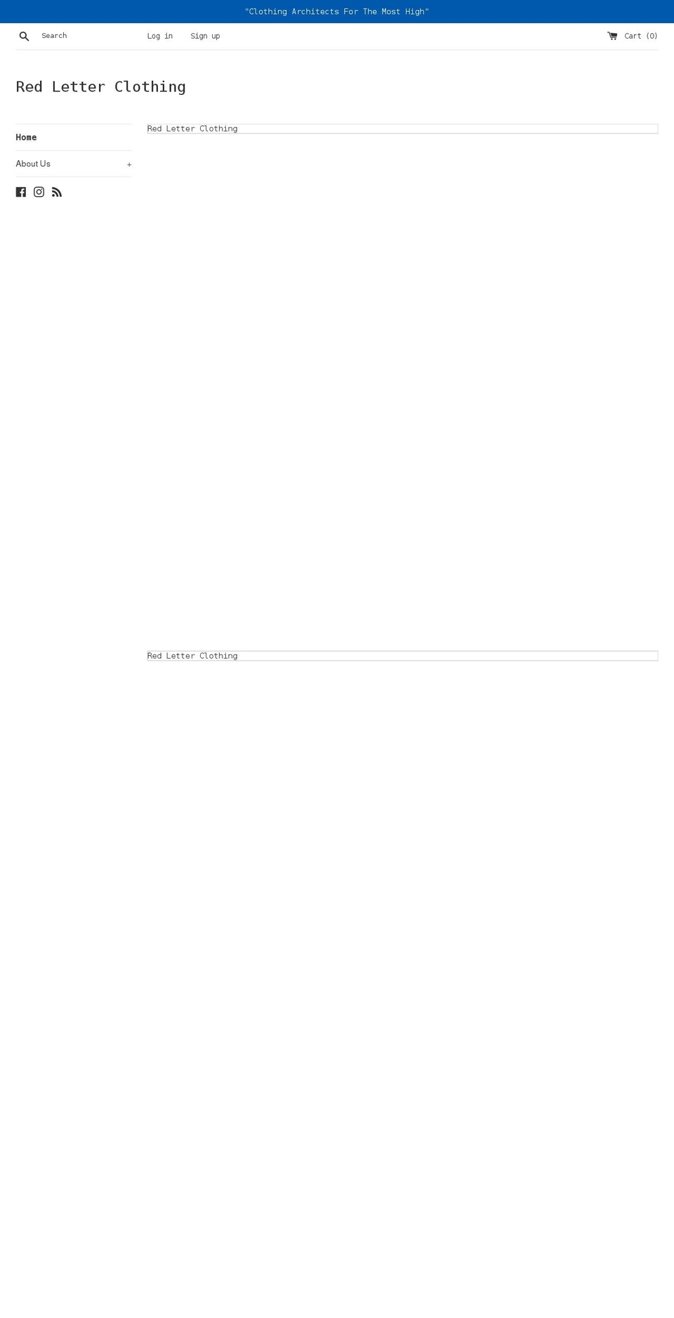 redletterclo.com — Shopify storefront screenshot