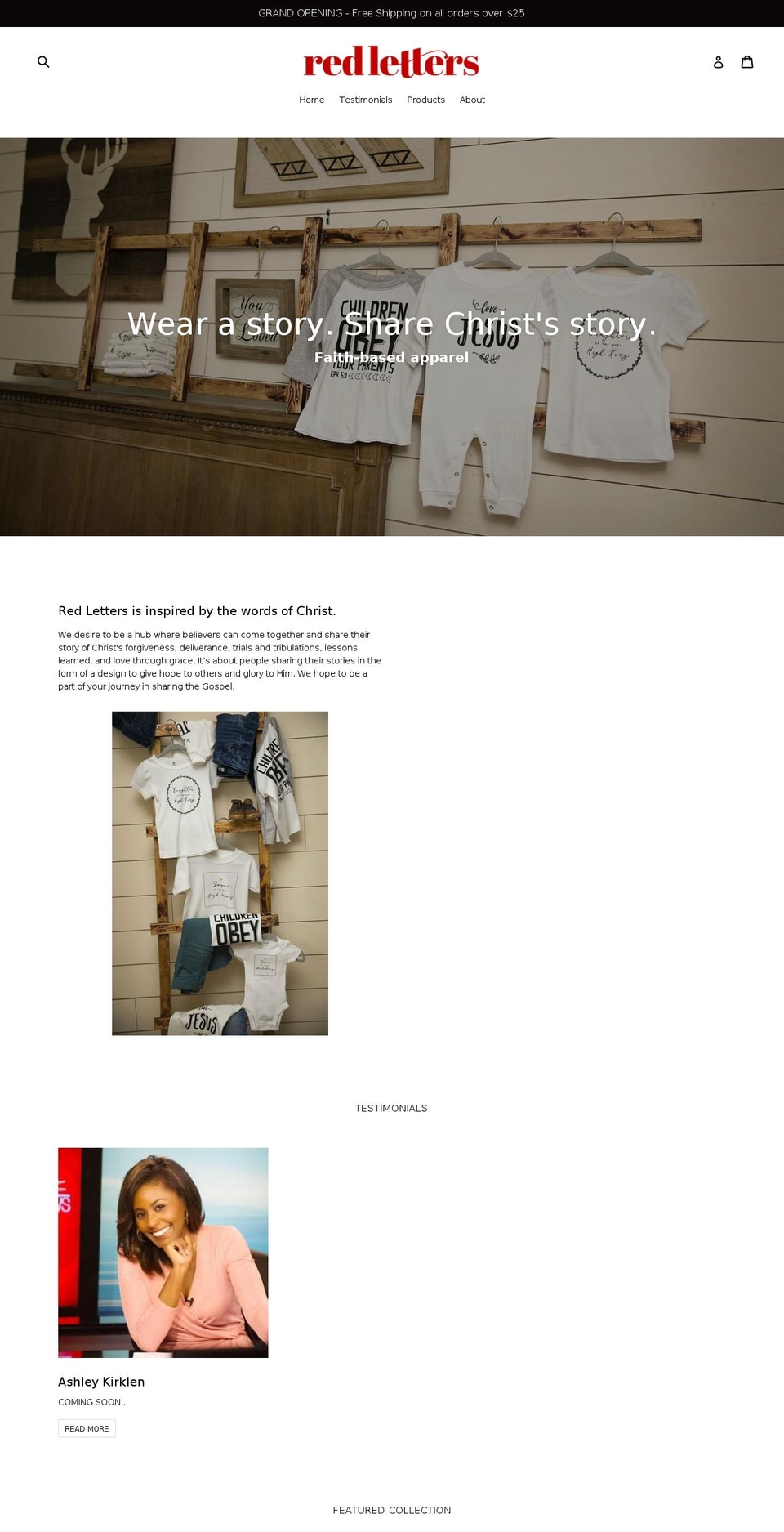 redlettersco.com — Shopify storefront screenshot