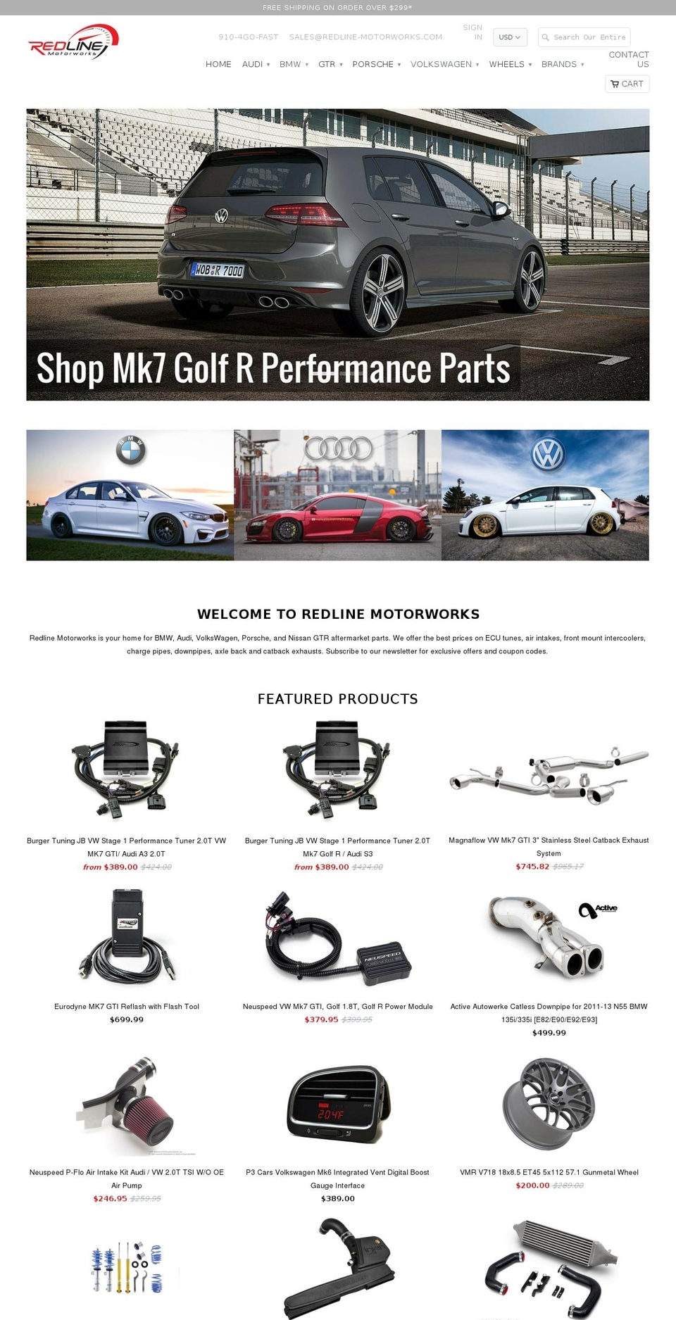 redline-motorworks.myshopify.com shopify website screenshot