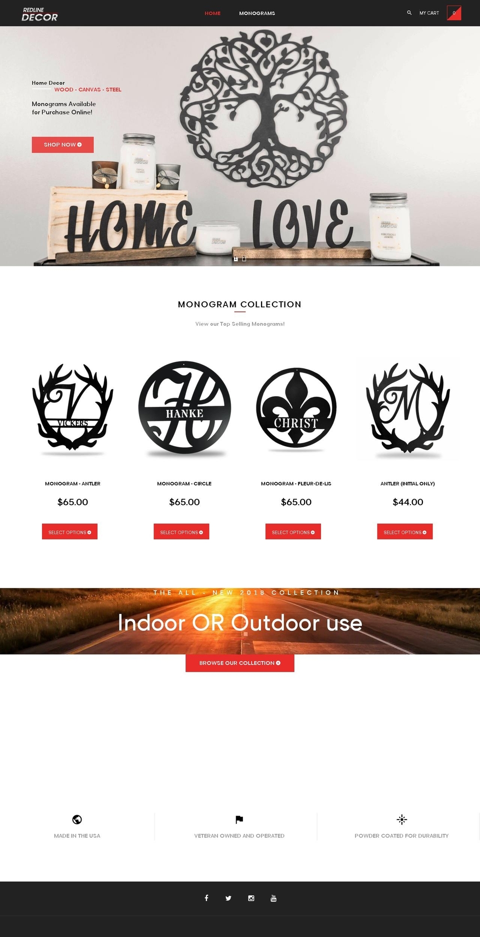 redlinedecor.com — Shopify storefront screenshot