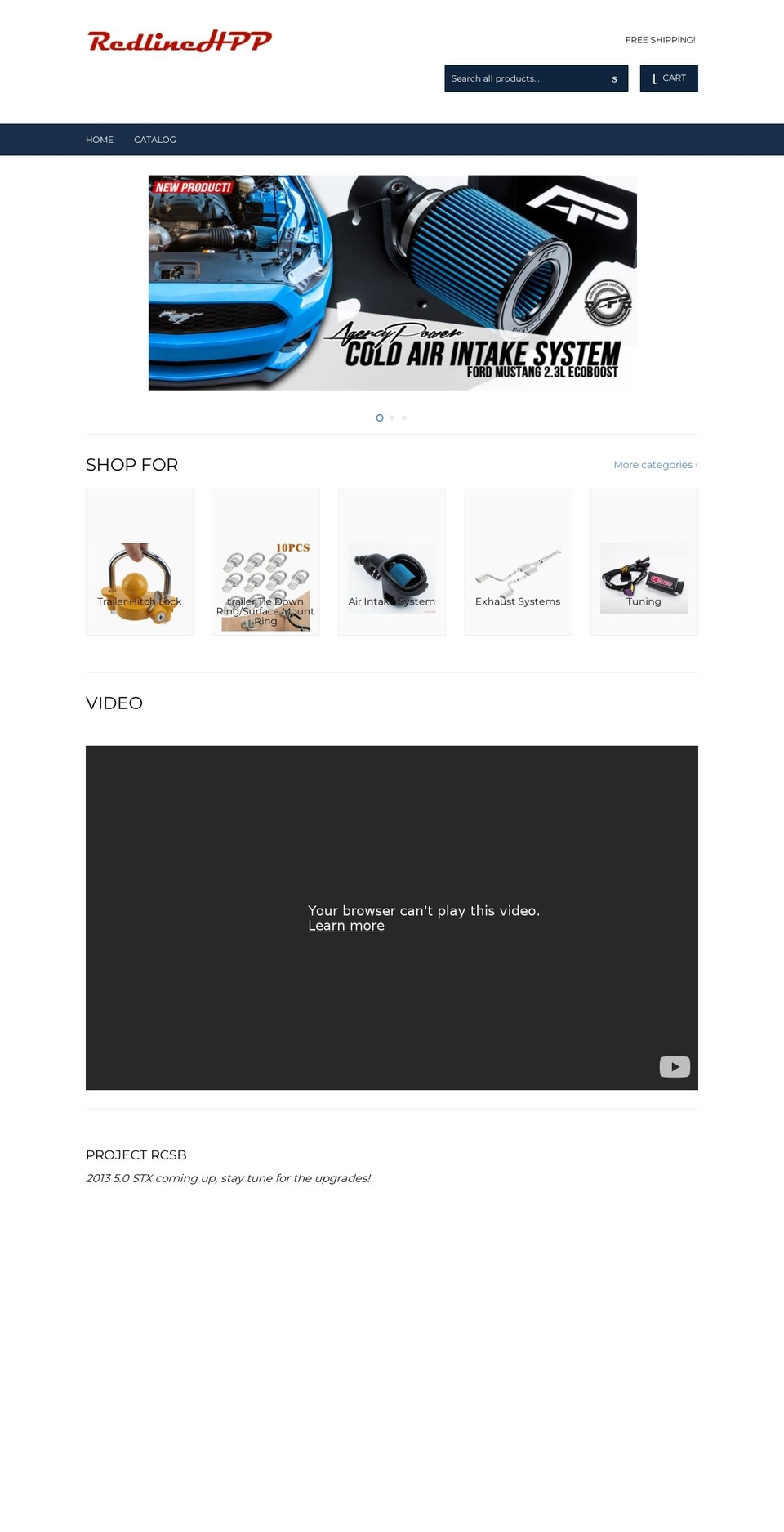redlinehpp.com — Shopify storefront screenshot