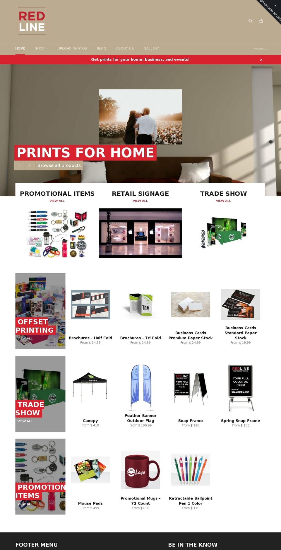 redlineimage.com shopify website screenshot