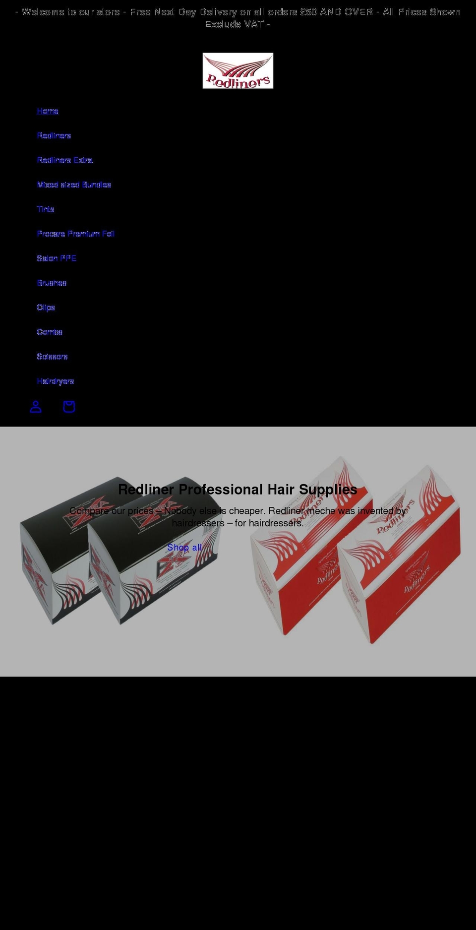 redliner.co.uk shopify website screenshot