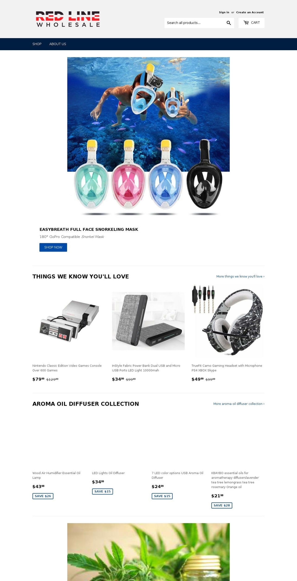 redlinewholesale.com — Shopify storefront screenshot