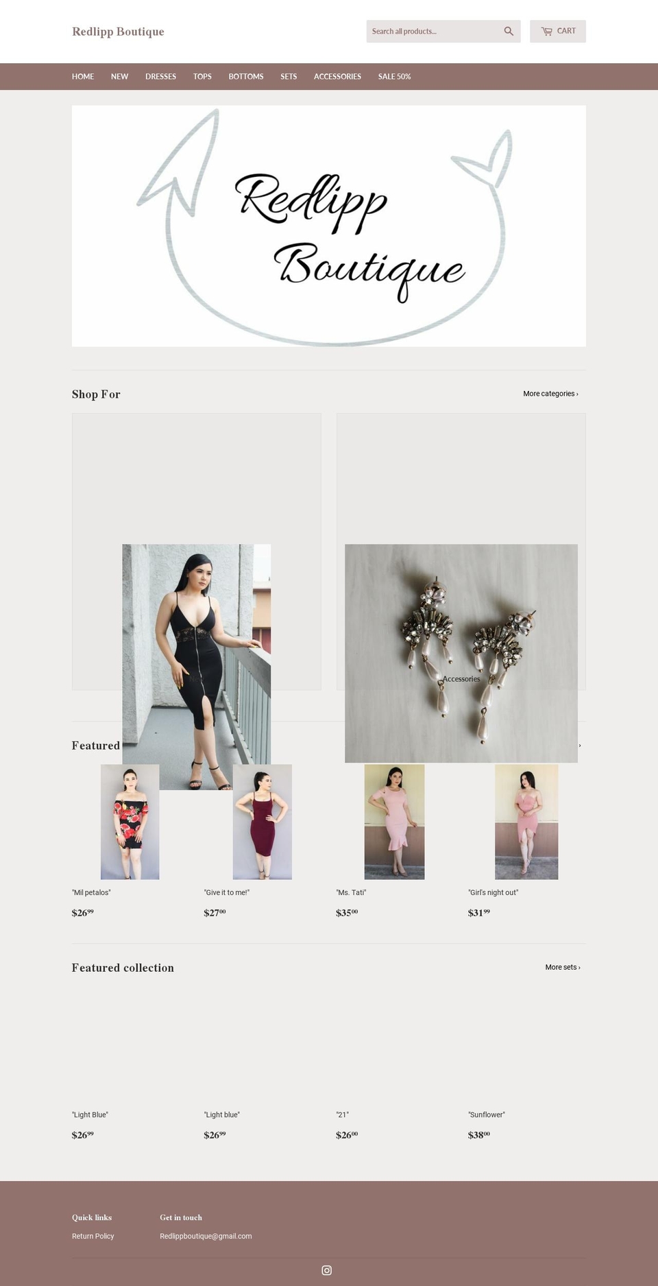redlipp-boutique.com — Shopify storefront screenshot