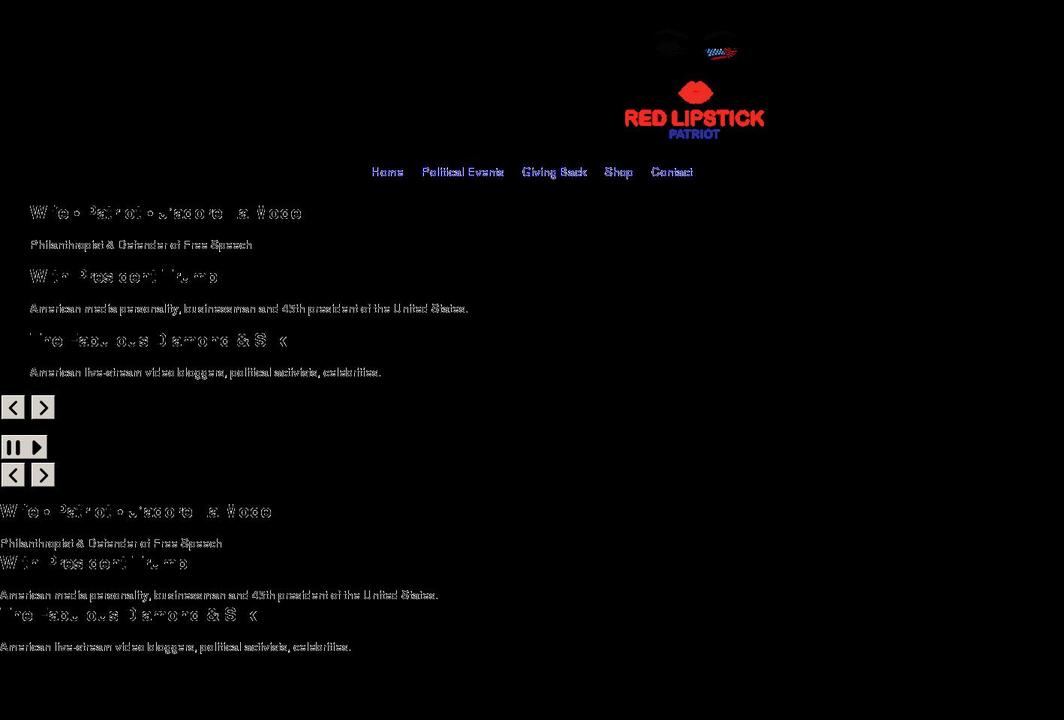redlipstickpatriot.com shopify website screenshot