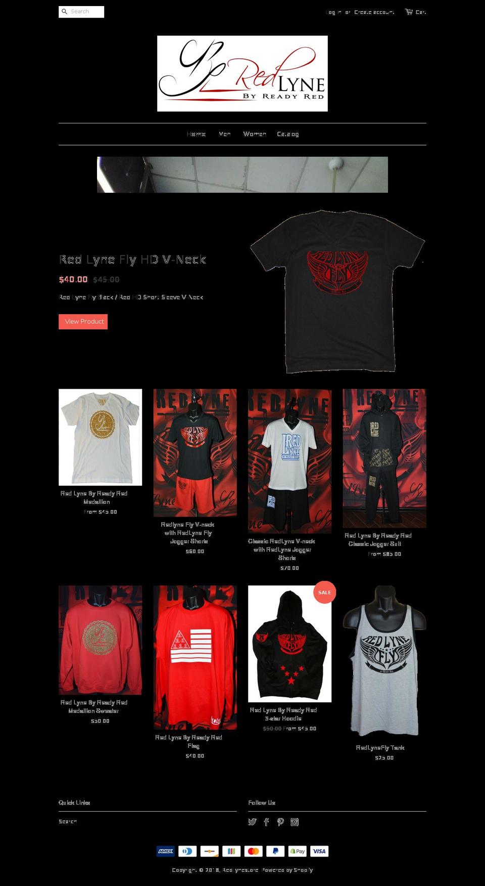 redlynestore.com shopify website screenshot