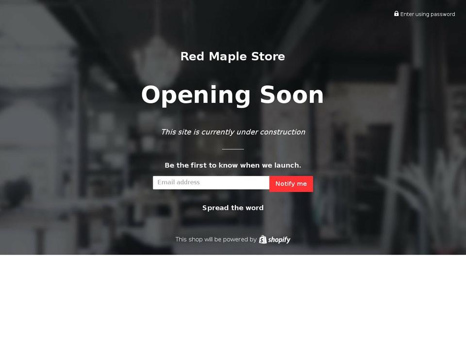 redmaplestore.com — Shopify storefront screenshot