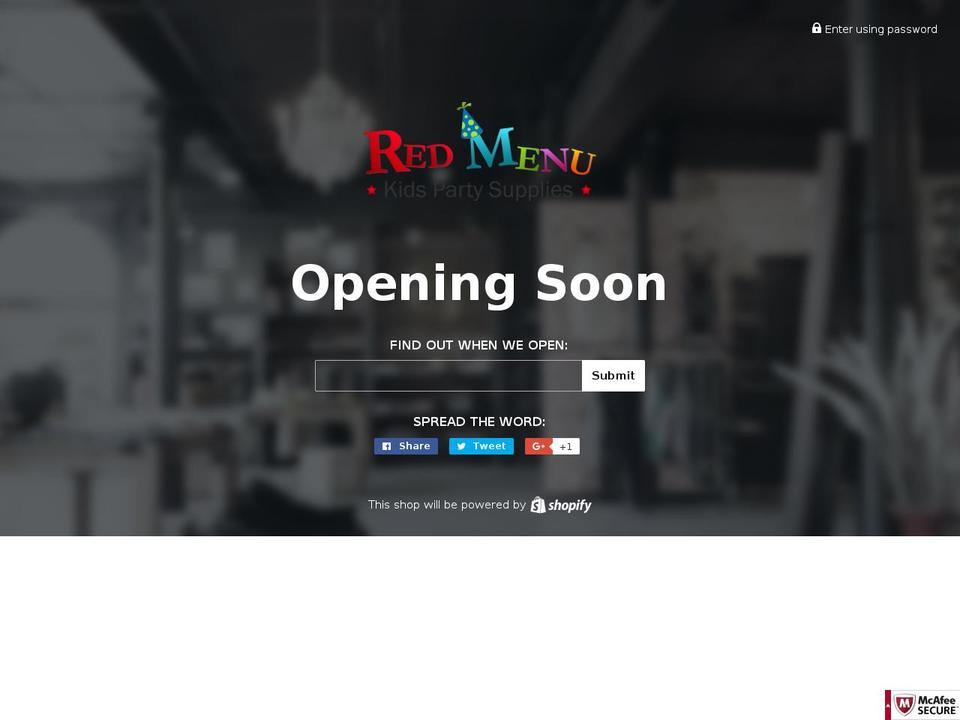 redmenu.ca shopify website screenshot