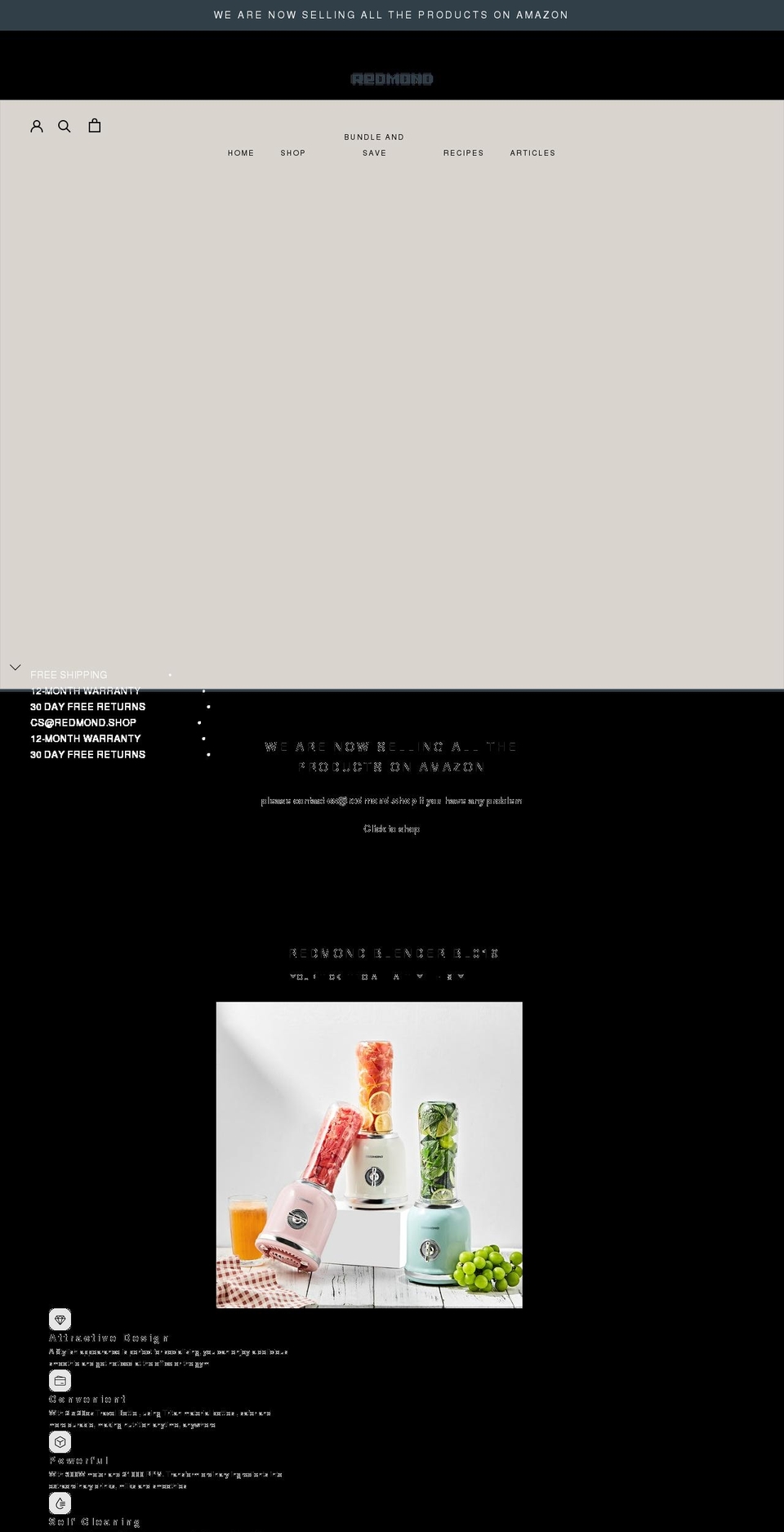 redmondhome.com shopify website screenshot