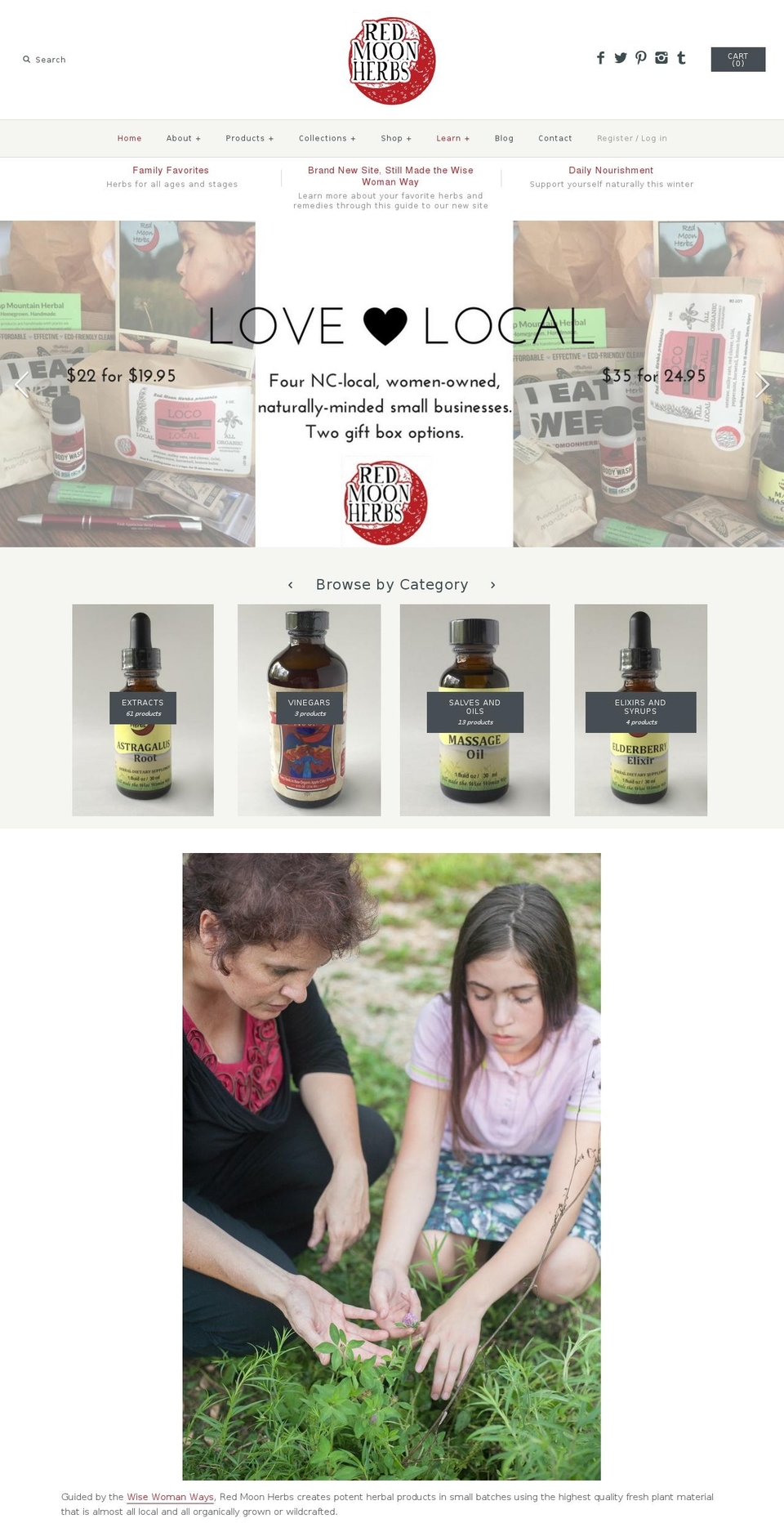 redmoonherbs.com shopify website screenshot
