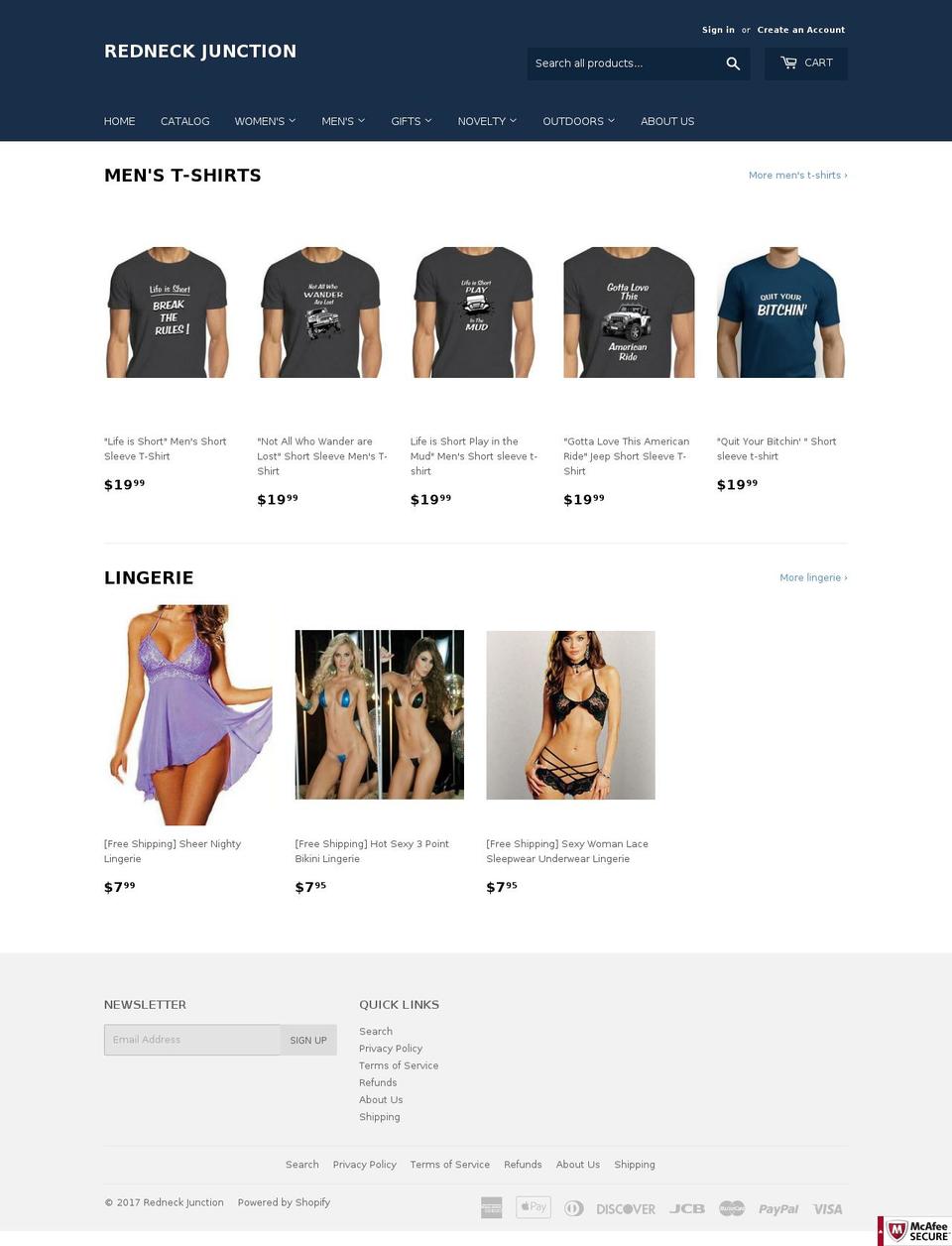 redneckjunction.com shopify website screenshot