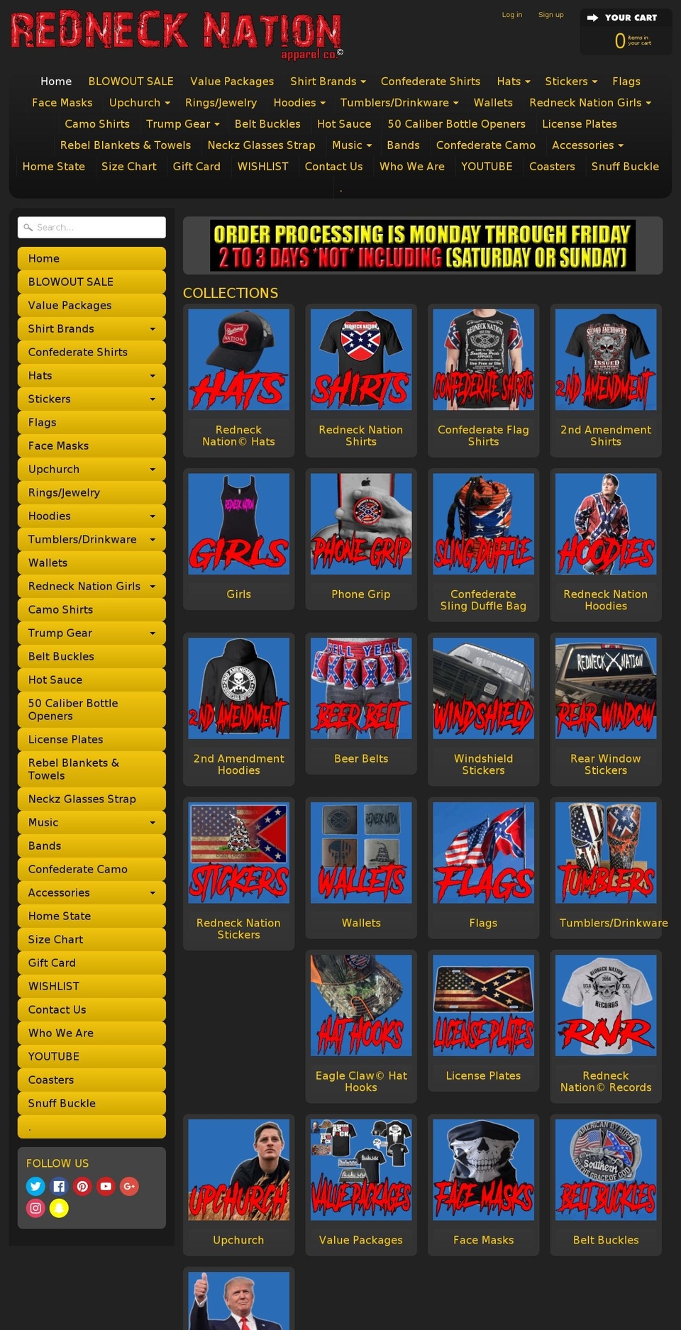 rednecknation.me shopify website screenshot