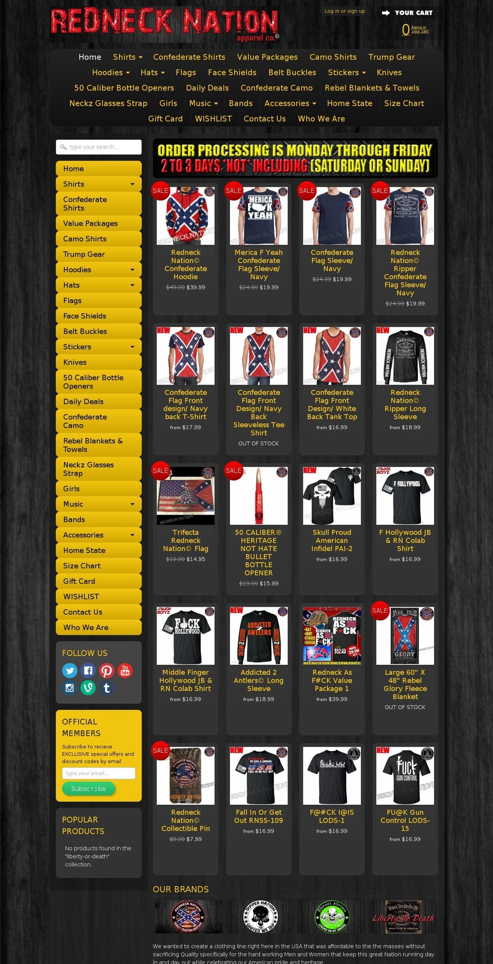 rednecknationco.com shopify website screenshot