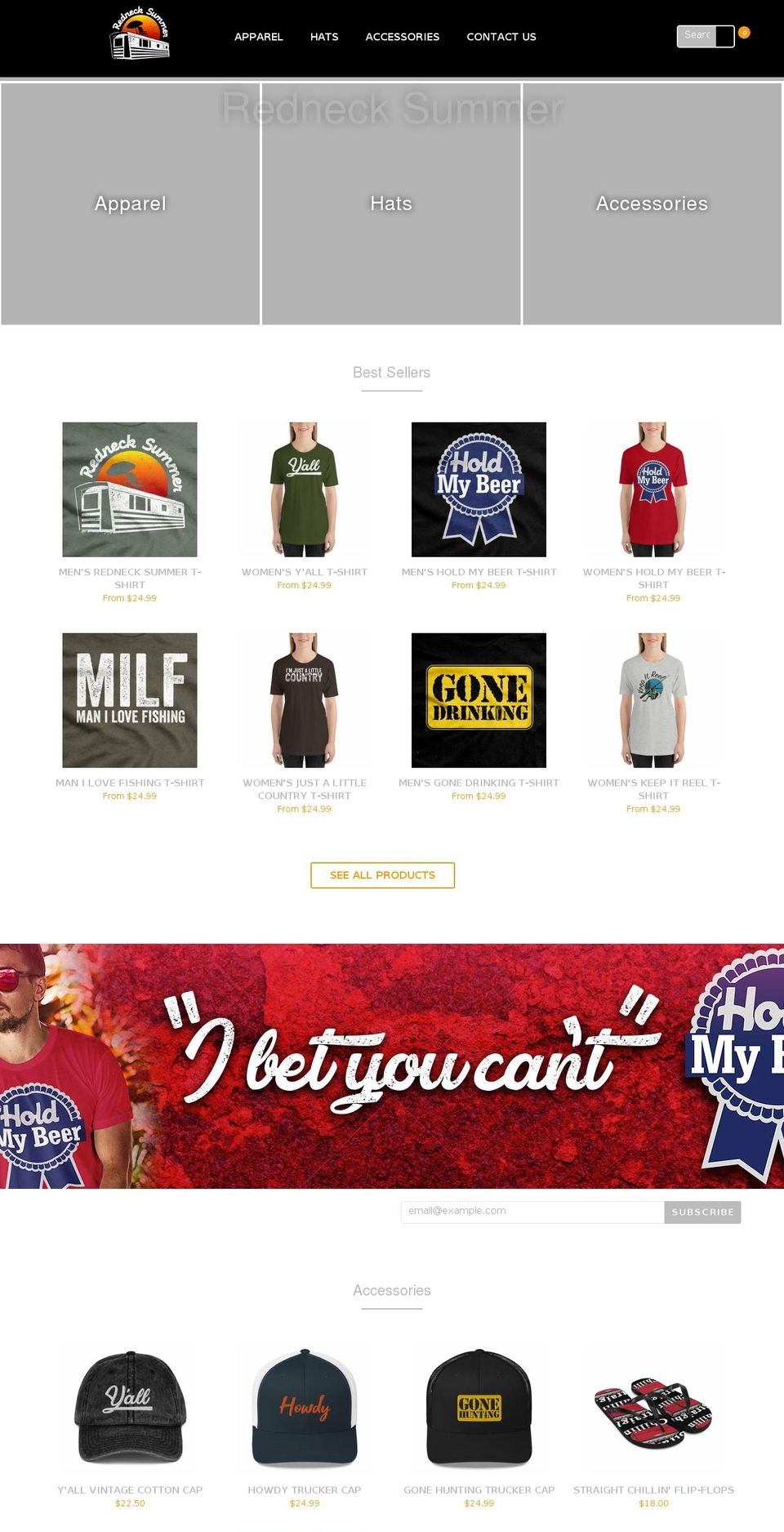 Bitmotive's V Shopify theme site example rednecksummer.com