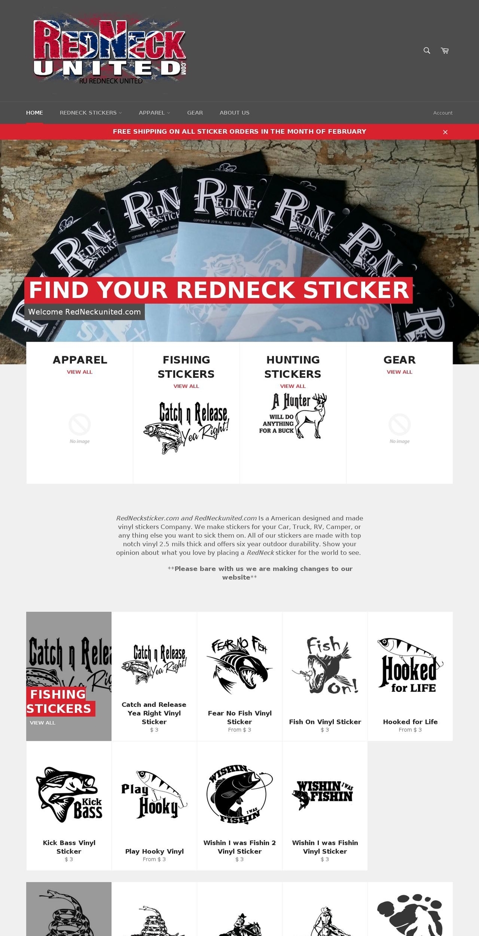 Copy of venture Shopify theme site example redneckunited.com