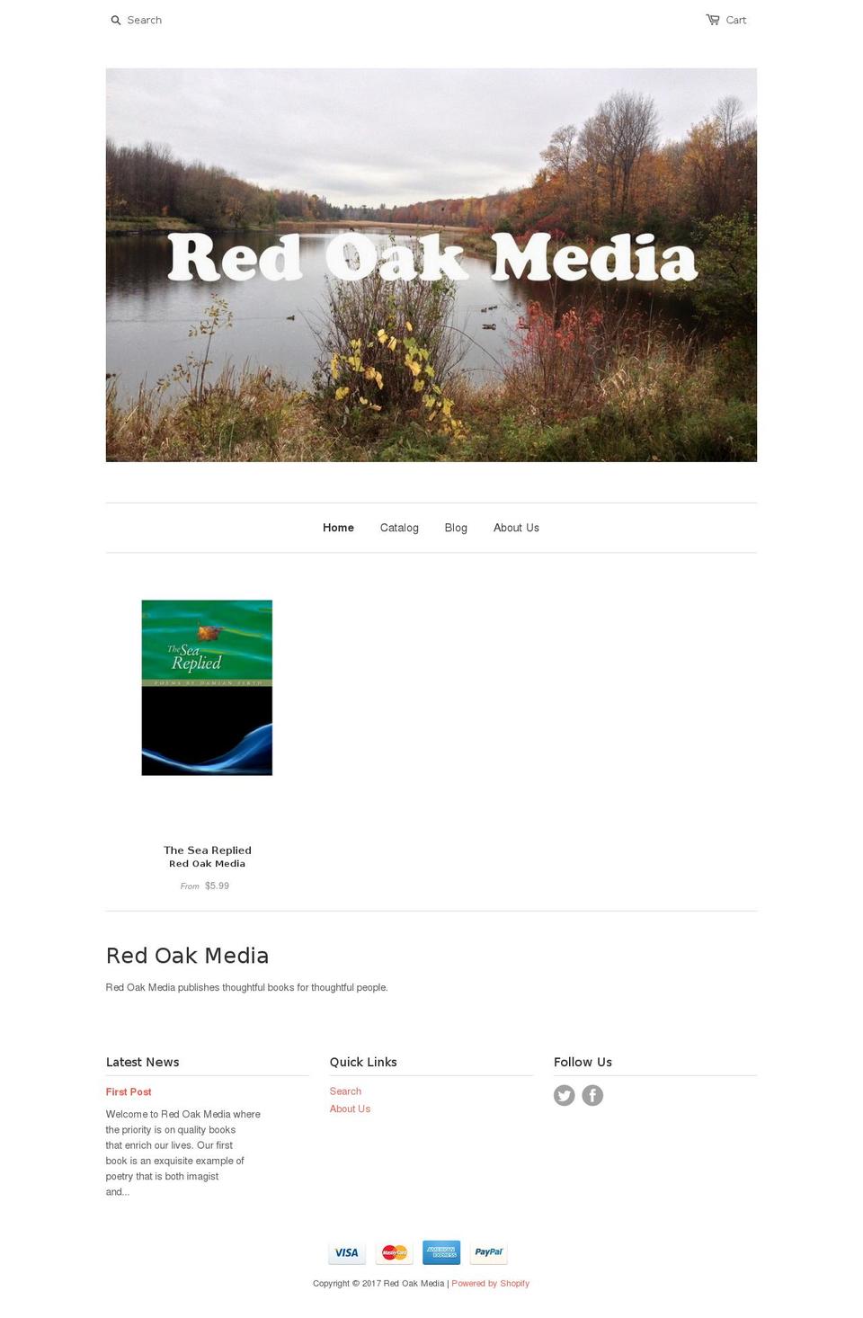 redoakmedia.com shopify website screenshot