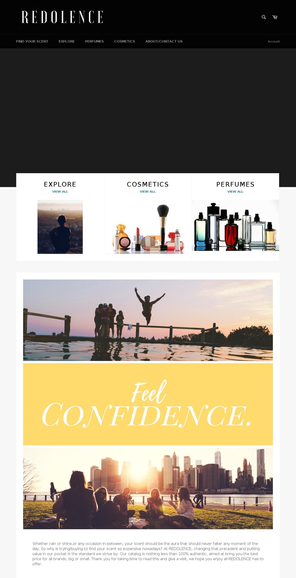 redolence.co shopify website screenshot