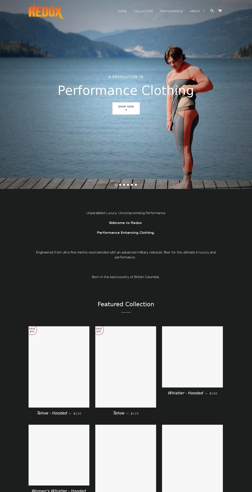 redoxclothing.com shopify website screenshot