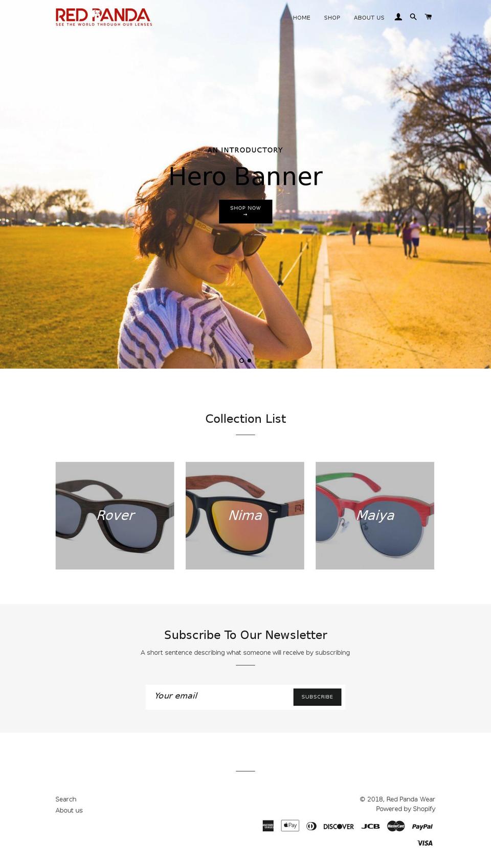 redpandawear.com — Shopify storefront screenshot