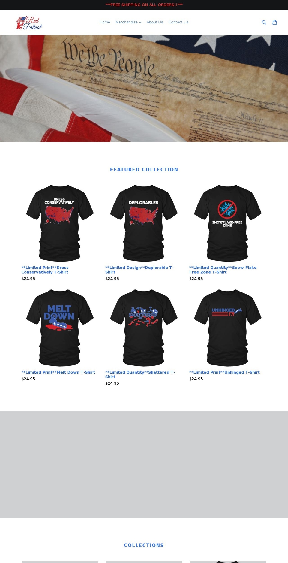 redpatriot.org shopify website screenshot