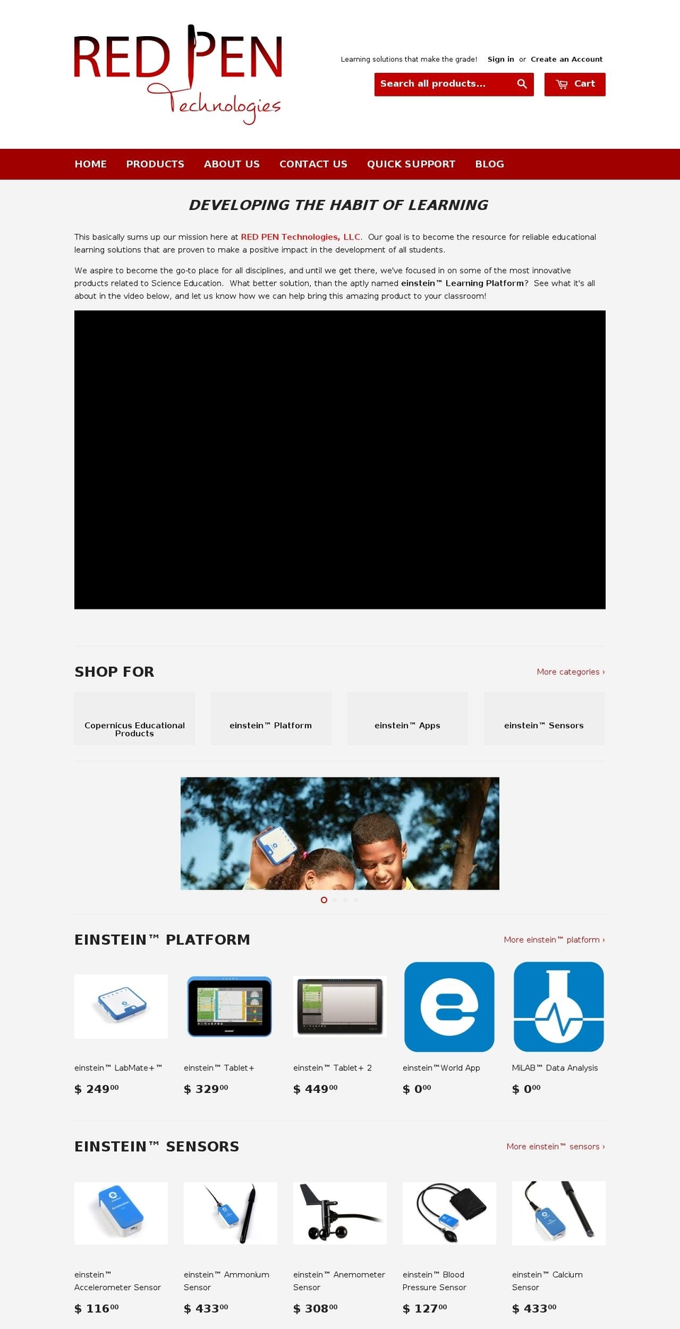 Red Pen Tech v1 Shopify theme site example redpentec.com