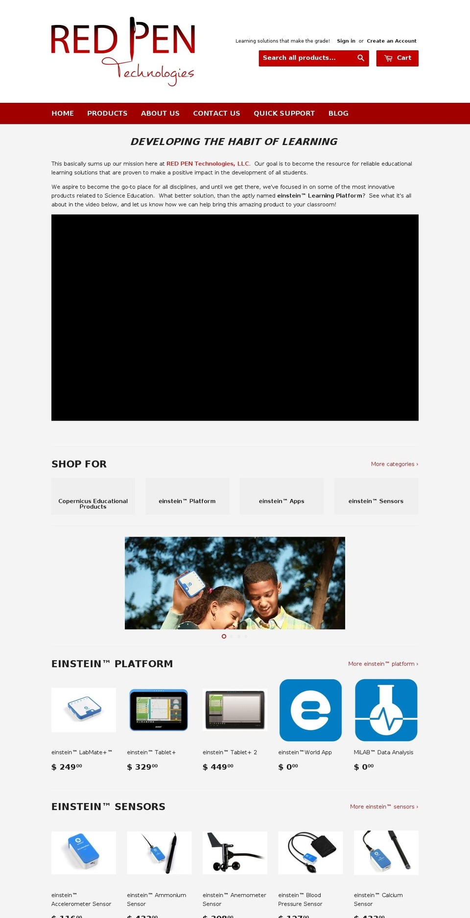 Red Pen Tech v1 Shopify theme site example redpentek.com