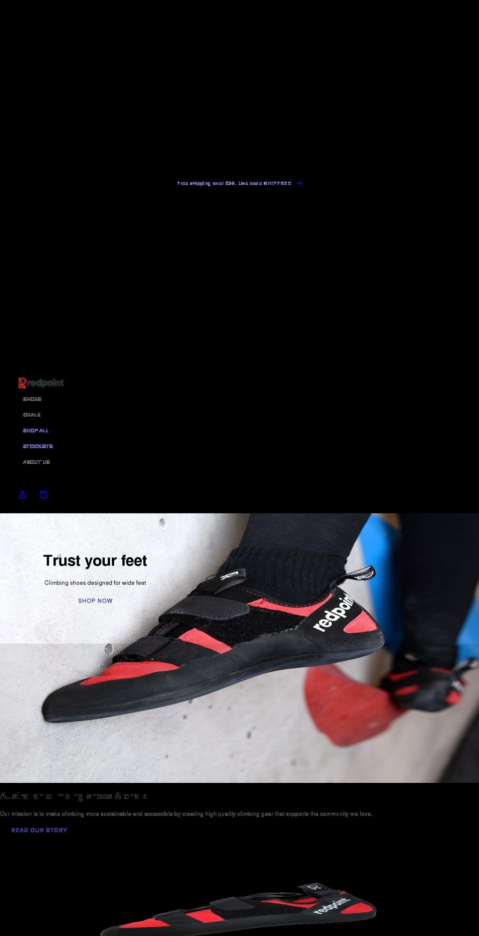 redpointclimbing.com.au shopify website screenshot