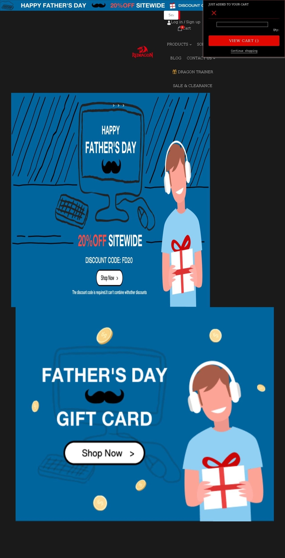 redragonshop.com shopify website screenshot
