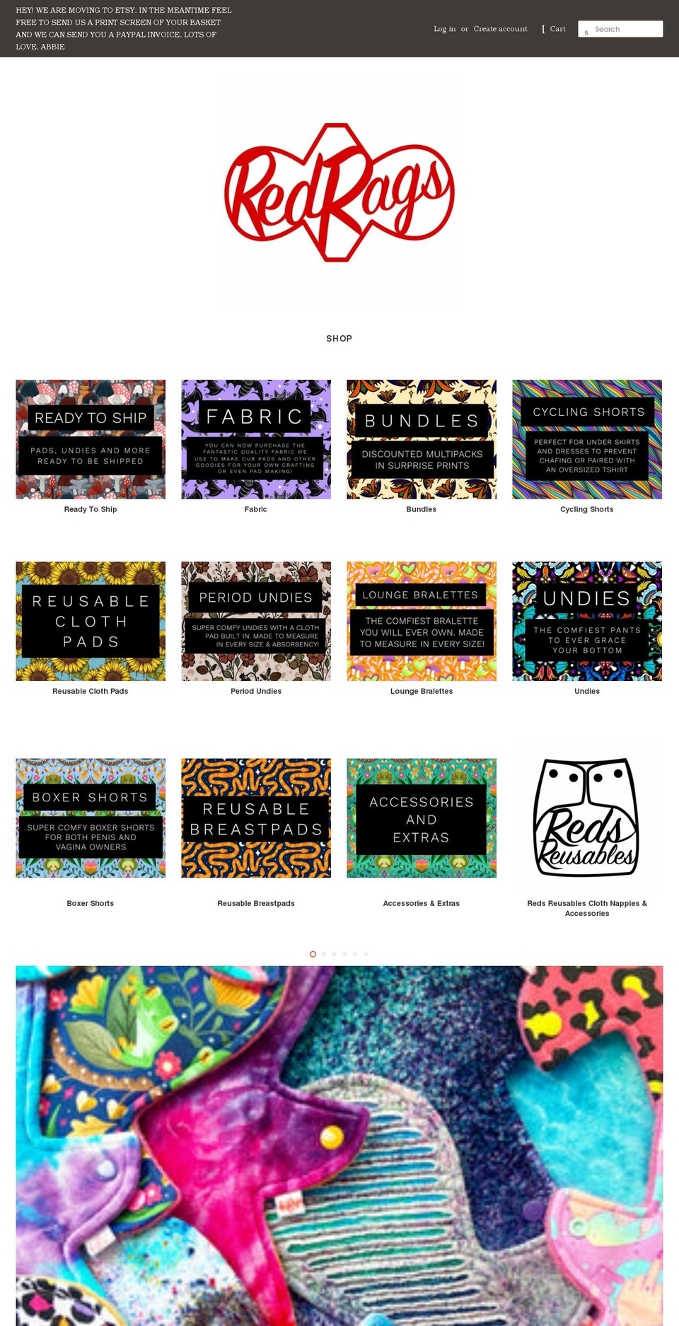 redrags.co.uk shopify website screenshot