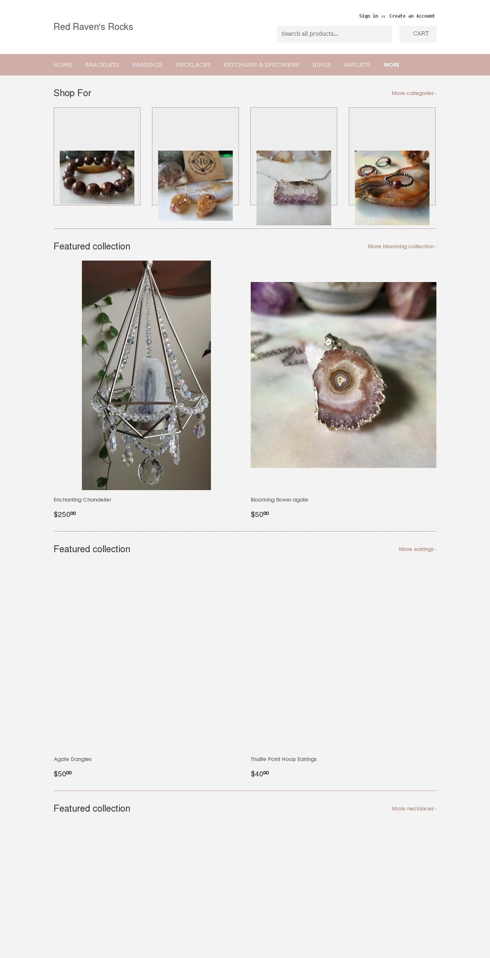 redravensrocks.com shopify website screenshot